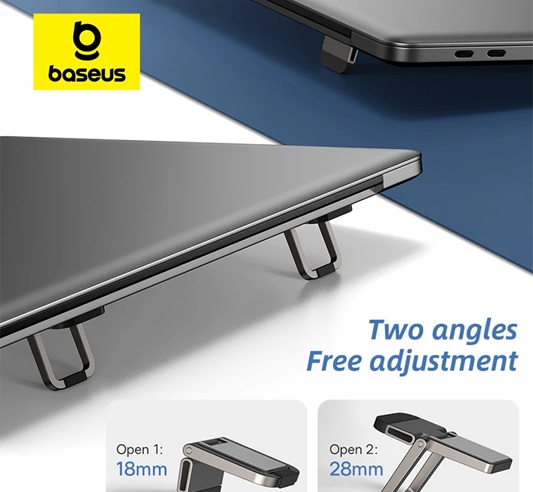 Baseus Laptop Stand for Desk Computer 2PCS Portable Aluminum Notebook Holder Laptop Stands for Macbook Pro iPad 10-18 Inch Stand