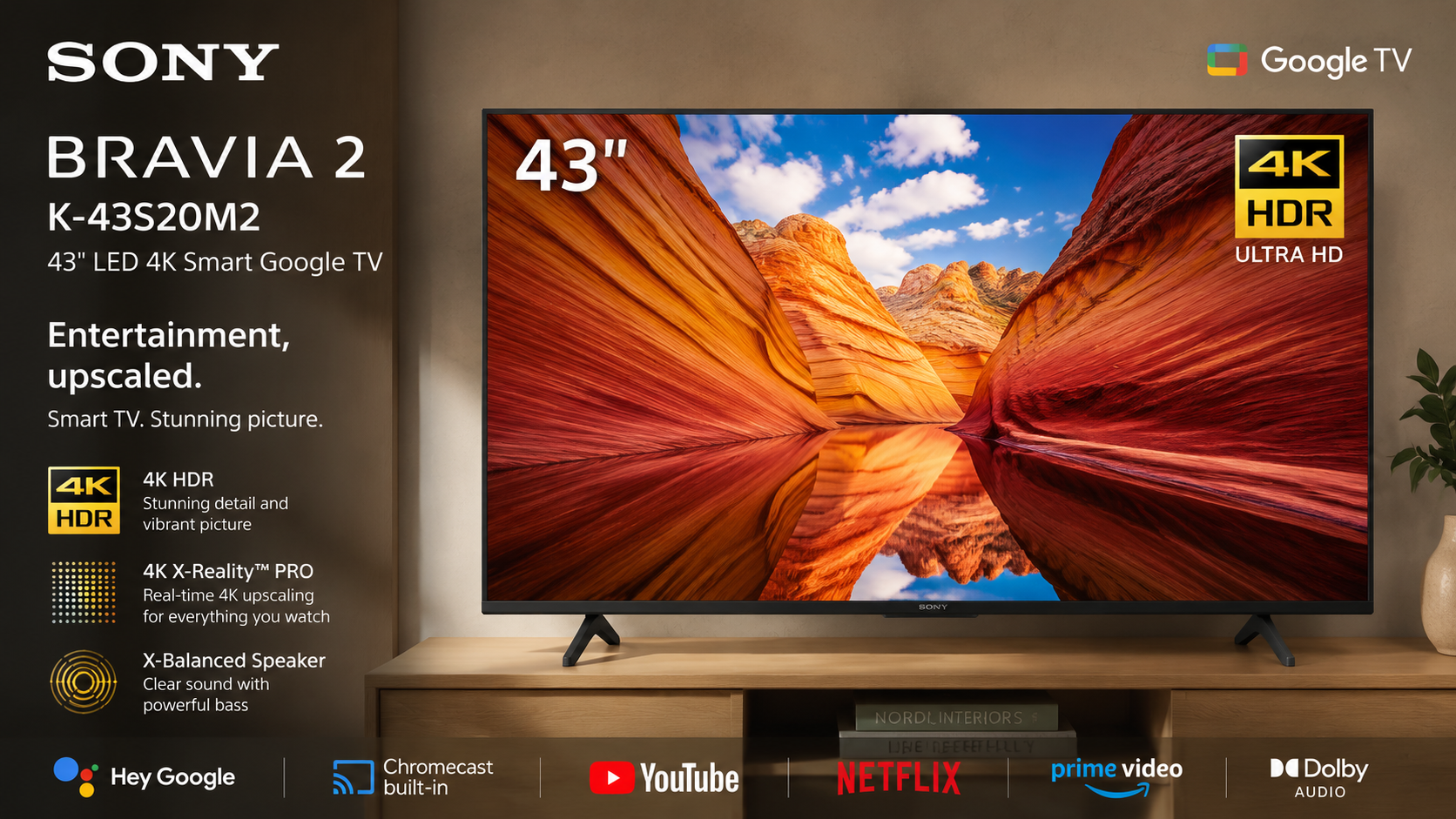 Sony Bravia 2 K 43S20M2 43 LED 4K Smart Google TV